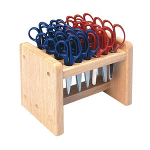 Colorations Natural Oak Wood Scissors Rack - Holds 24 Scissors 8"x6"x5" In Box